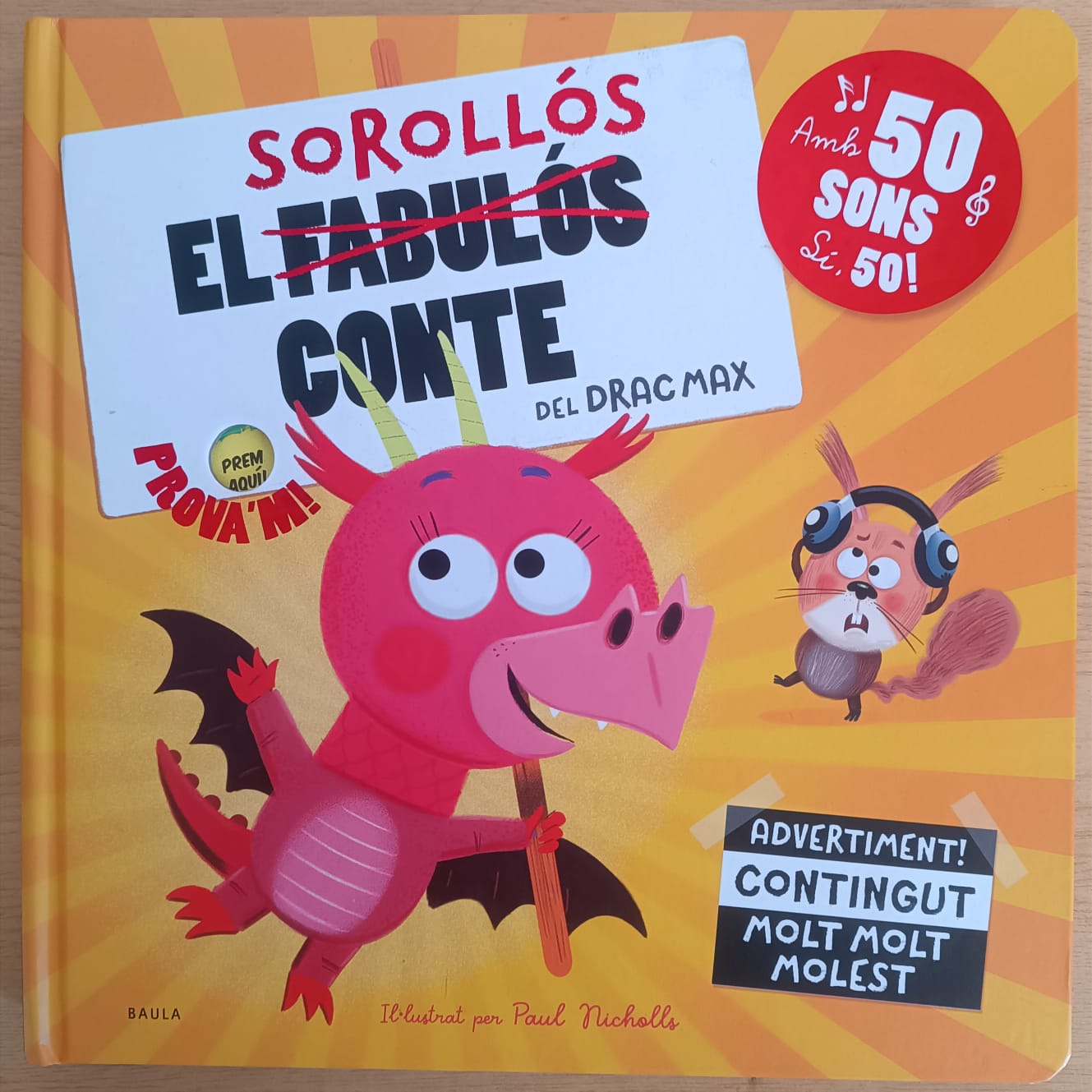 Portada del llibre EL SOROLLÓS CONTE DEL DRAC MAX